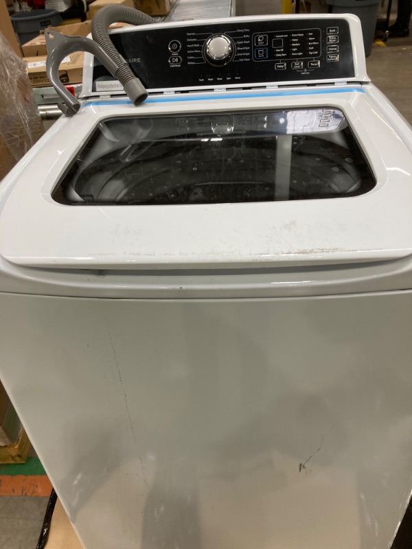 Photo 2 of ***(PARTS ONLY)***
Frigidaire FFTW4120SW 4.1 cu. ft. High Efficiency Top Load Washer, 12 wash cycles, Quick Wash, Delicate, Hand Wash, Active Wear, Heavy Duty, Stainless Steel Drum, in White