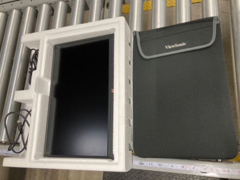 Photo 1 of ViewSonic VA1655 15.6 Inch 1080p Portable IPS Monitor with a Built-in Stand, Mobile Ergonomics, USB C, Mini HDMI and Protective Case for Home and Office,Black