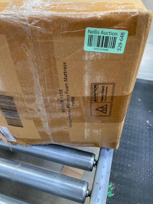 Photo 1 of Classic Brands Decker Memory Foam and Innerspring Hybrid 10-Inch Mattress, Mattress in a Box, Twin