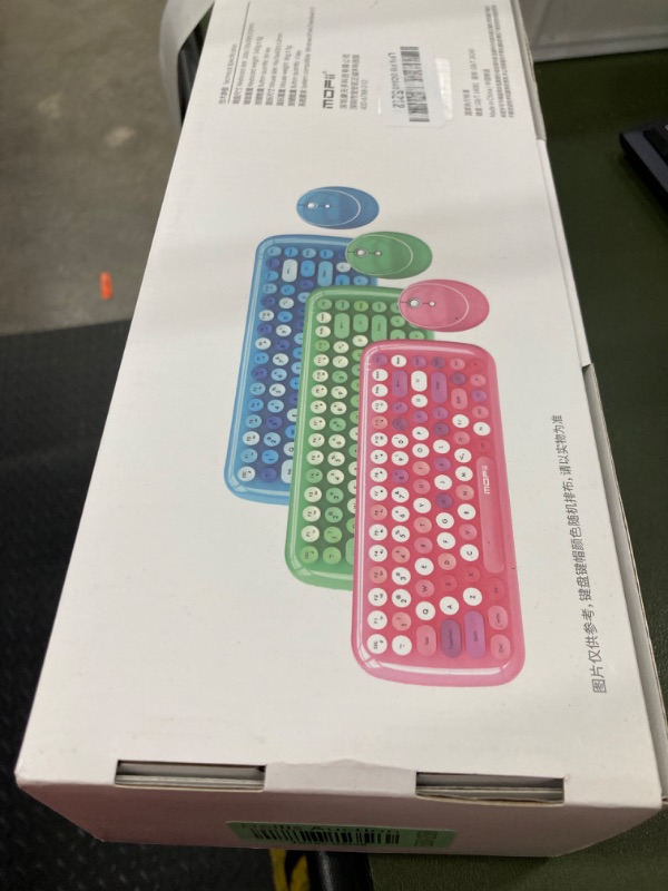 Photo 1 of ***SIMILAR*** 2.4G Full-Size Wireless Keyboard and Mouse Combo, Multi-Color Typewriter Style Round Keycap, Cute Candy Colors, Compatible with Notebook, PC (Purple)