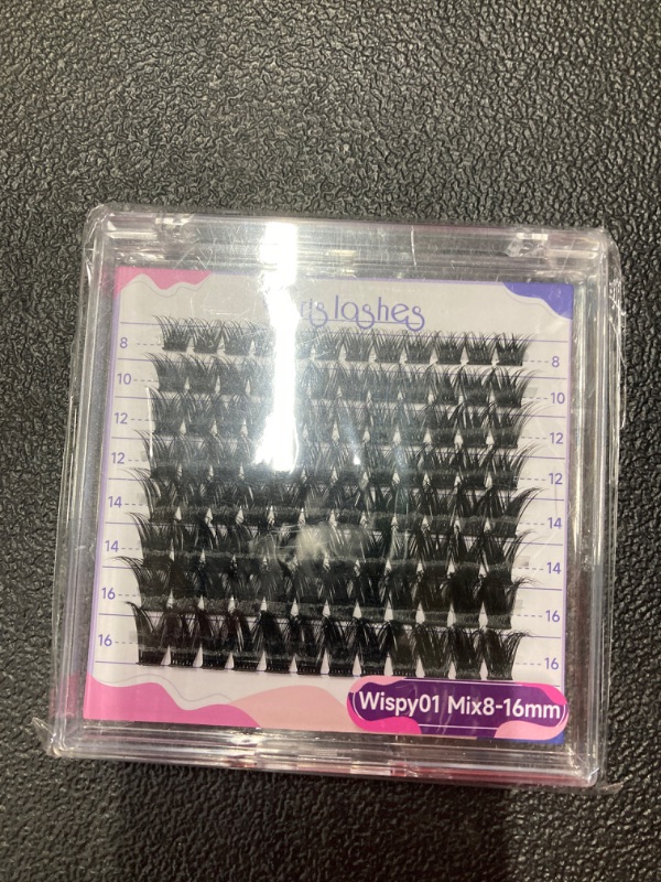 Photo 1 of Crislashes Lash Clusters DIY Eyelash Extensions, 96pcs Eyelash Clusters Mix8-16mm Wispy Cluster Lashes D Curl, Soft Eye Lash Clusters Reusable Individual Lashes for Self Application (Wispy01-8-16)