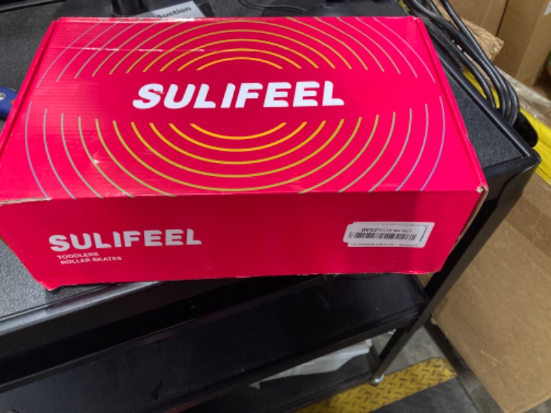 Photo 2 of ***(SIZE 9-10)***
SULIFEEL Adjustable Toddler Roller Skates for Girls Boys Kids,Fun Illuminating Light Up Flash Wheels Three-Point Type Balance Suitable for Beginners Indoor and Outdoor Roller Skating