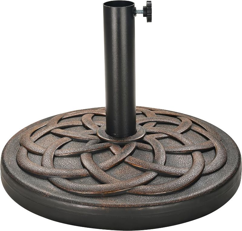 Photo 1 of ***MISSING UMBRELLA STAND PIPE*** 35lb Heavy Duty Umbrella Base, Bronze