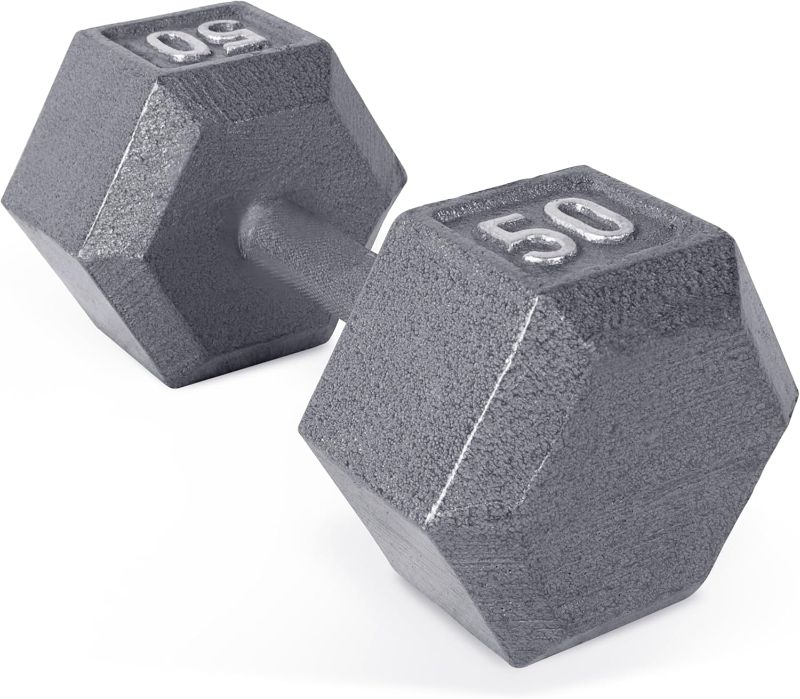 Photo 1 of ***(ONLY 1)***
CAP Barbell Cast Iron Hex Dumbbell, Black, Single, 50 lb