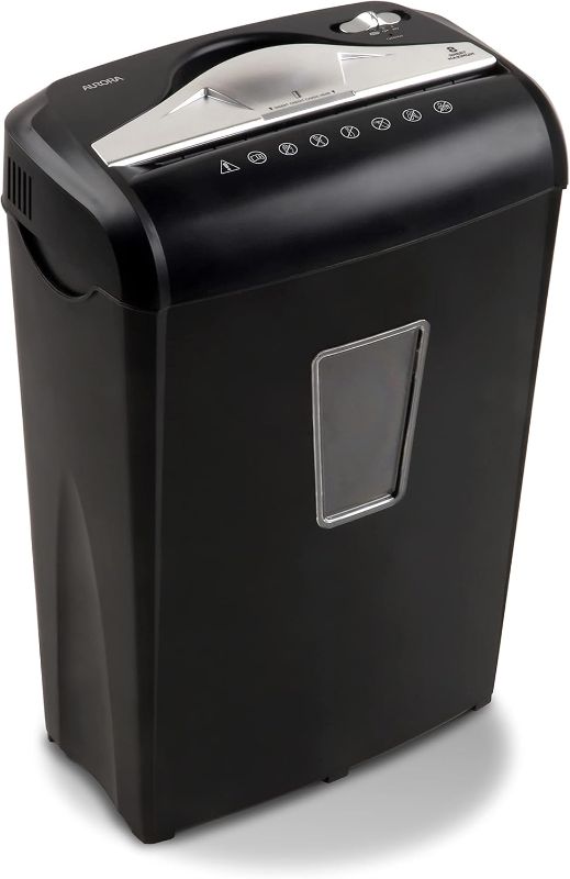 Photo 1 of Aurora AU870MA High-Security 8-Sheet Micro-Cut Paper Credit Card Shredder Black