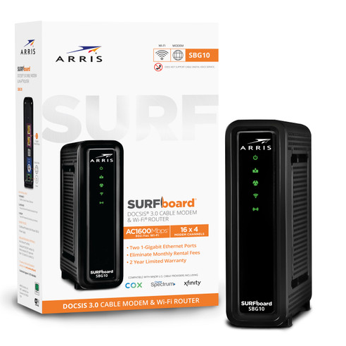 Photo 1 of ARRIS SURFboard® SBG10 DOCSIS® 3.0 Cable Modem & Wi-Fi® Router

