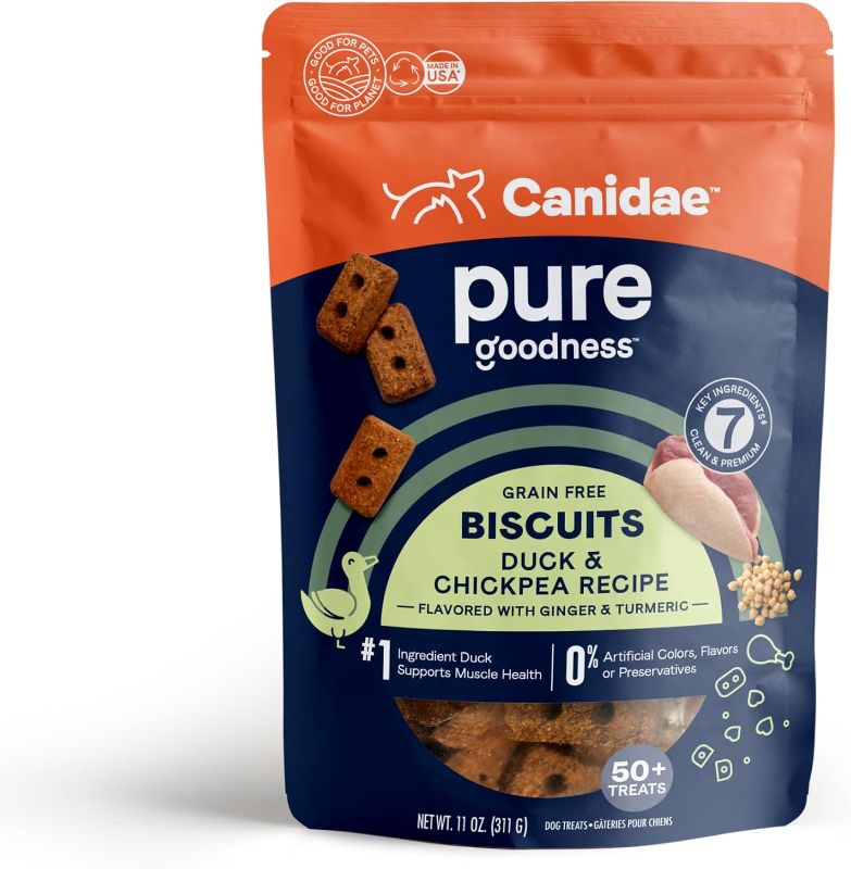 Photo 1 of Canidae Pure Treat Biscuits, Duck & Chickpeas, 11 oz., for Dogs - 2pk bundle
