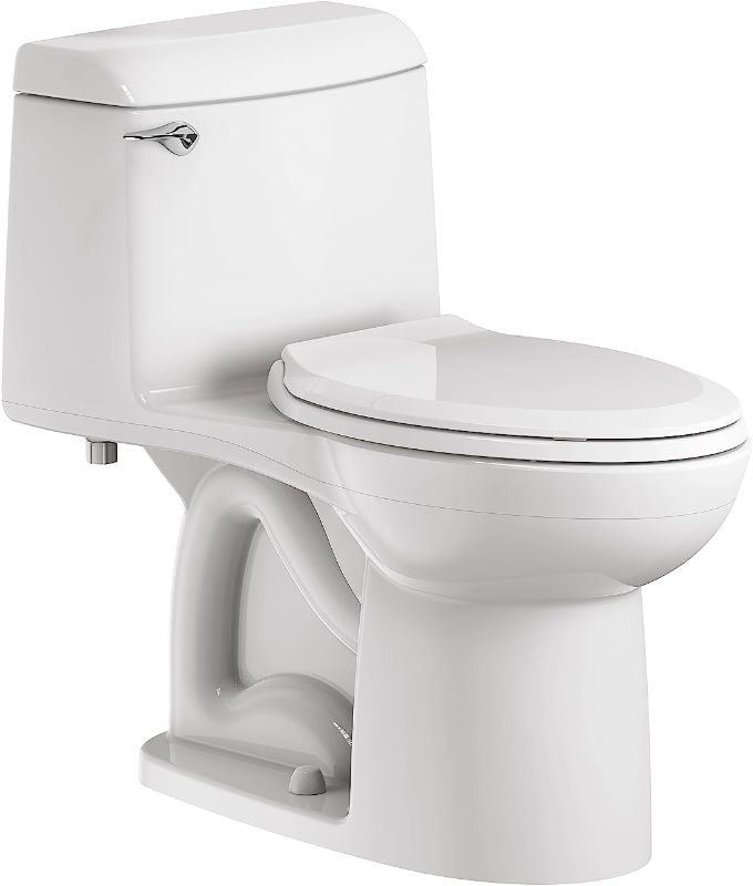 Photo 1 of American Standard 2034314.020 Champion 4 One-Piece Toilet with Toilet Seat, Elongated Front, Chair Height, White, 1.6 gpf