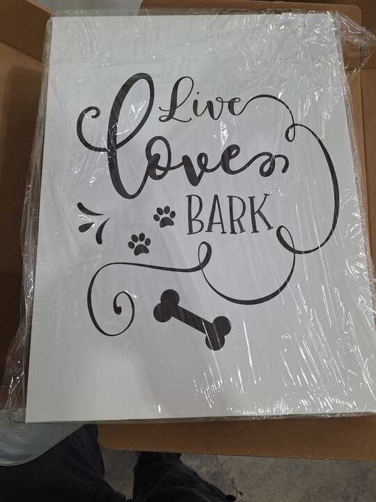 Photo 1 of CHDITB Dog Art Print, Dogs Wall Art, Simple Animal Dog Paw Art For Dog Room, Set Of 6(12x16 Inches) Funny Dog Rules Frame Poster, Black Line Kennel Picture For Living Room Bedroom