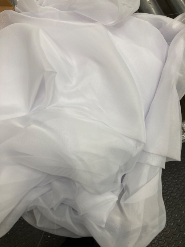 Photo 2 of 120" Wide (10ft Wide) Sheer Voile Chiffon Fabric - Perfect for Draping Panels and Masking for Weddings & Events - WHITE by The Yard (5 Yards)