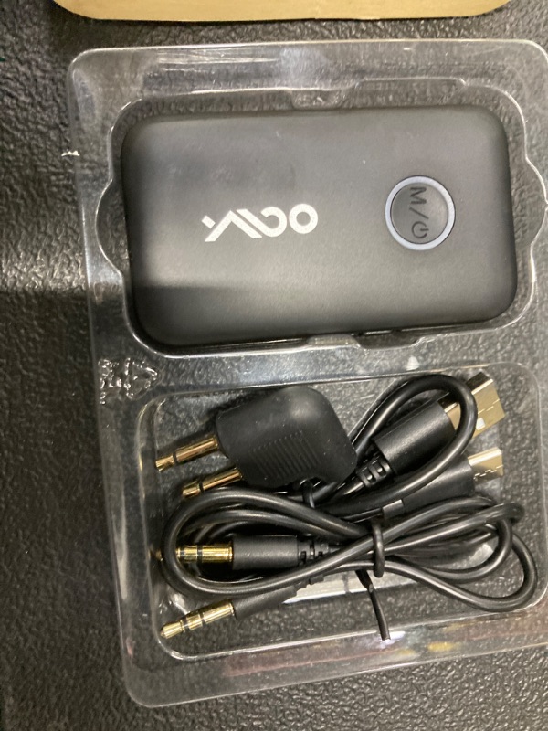 Photo 1 of [Bluetooth Transmitter & Receiver] YMOO Bluetooth 5.3 Audio Adapter for TV/Airplane/Bluetooth Headphones/Speaker, 3.5mm Jack Aux HiFi Stereo, Dual Link AptX Adaptive, Low Latency for Flight, Travel