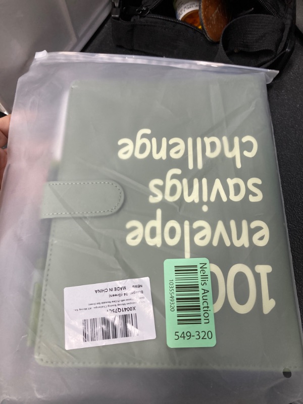 Photo 1 of 100 Envelopes Money Saving Challenge?A5 Money Saving Binder with Cash Envelopes?Easy and Fun Way to Save $5,050,Budget Book Binder for Budgeting Planner with 25 Clear Reusable Slot (Green)