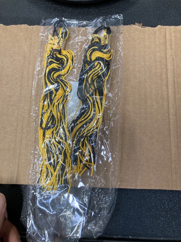 Photo 2 of 2024 Tassel Graduation,Black and Gold Graduation Tassel 2024,Tassel for Graduation Cap 2024, Class of 2024 Tassel,Charm Ceremonies Accessories for Graduates 2 Pieces