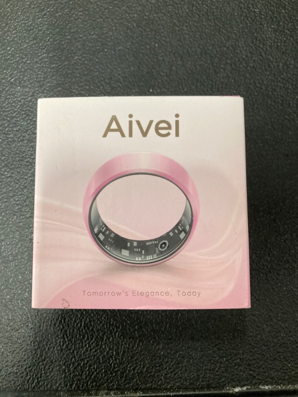 Photo 2 of AIVEI Ceramic Smart Ring for Women, Sleep Tracker Fitness Ring with Scratch Resistant Design, Health Tracker Compatible with iOS & Android (Pink, Size9)