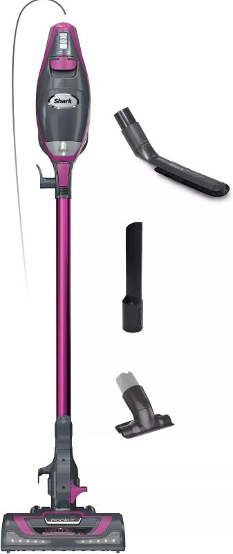 Photo 1 of 622356537889Shark HV371 Rocket Pro DLX Corded Stick, Removable Hand Vacuum, Advanced Swivel Steering, XL Cup, Crevice Tool, Upholstery Tool & Anti-Allergen Dust Brush, Fuchsia, Capacity
