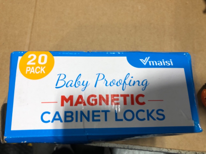 Photo 3 of 20 Pack Magnetic Cabinet Locks Baby Proofing - Vmaisi Children Proof Cupboard Drawers Latches - Adhesive Easy Installation