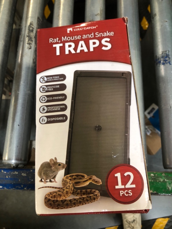 Photo 2 of 
LULUCATCH Super Heavier Mouse Traps 12 Pack for Mice & Snakes with Non-Toxic Glue. Larger Sticky Traps Indoor, Easy to Set, Safe to Children & Pets