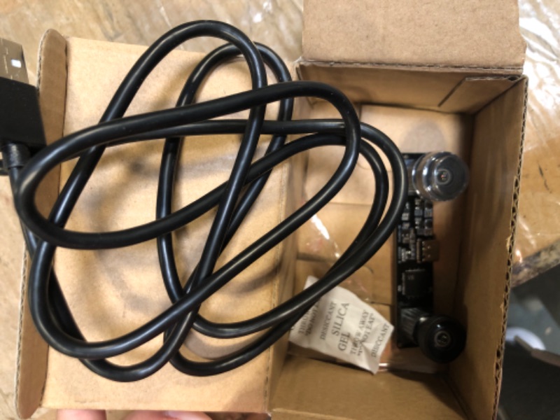 Photo 1 of ELP 4MP Dual Lens USB Camera Wide Angle Synchronization PC Camera High Speed 1080P 60fps Lightburn Camera Binocular Webcam Board Mini UVC USB2.0 Laser Engraver Camera Module for Computer Raspberry Pi