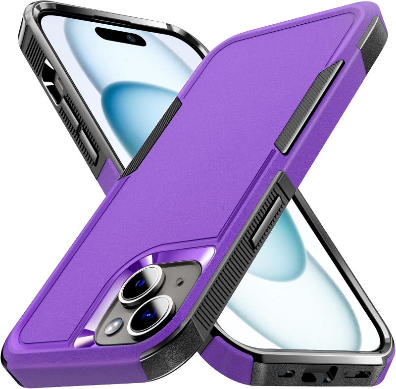 Photo 1 of 
AUIMSOCO [Military Grade] Compatible with iPhone 15 Plus Case, [15ft. Drop Tested] Protective Case -Purple, Slim & Tough, Pocket-Friendly