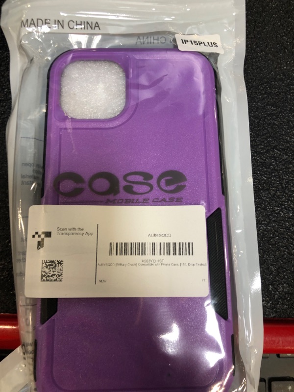 Photo 2 of [Military Grade] Compatible with iPhone 15 Plus Case, [15ft. Drop Tested] Protective Case -Purple, Slim & Tough, Pocket-Friendly