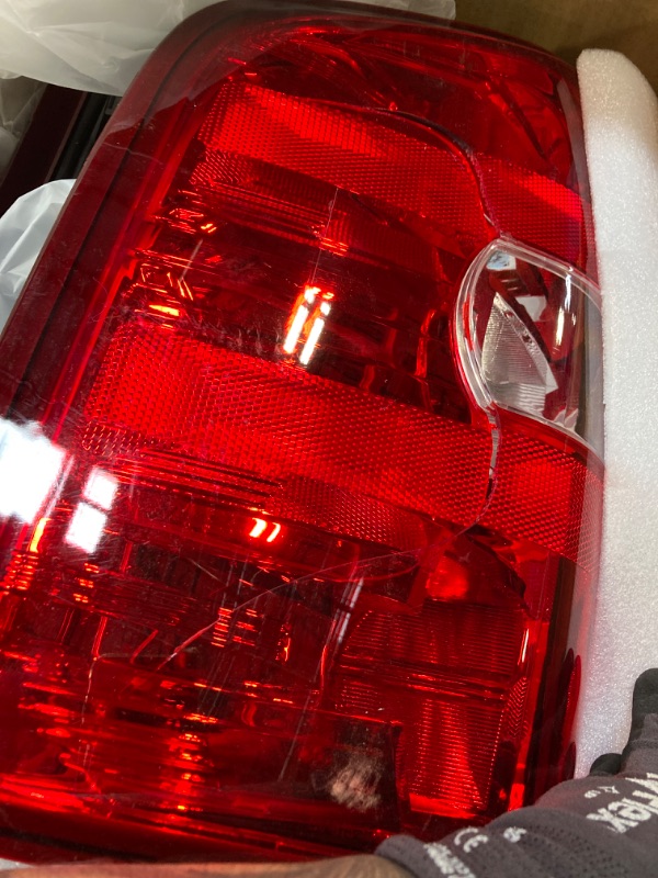 Photo 3 of ****final sale no return****OKLPF Rear Brake Tail Light Compatible With 2007-2013 Chevy Silverado 1500 2500HD 3500HD,Replacement Red Taillight Assembly,Included Bulbs and Harness,Driver and Passenger Side