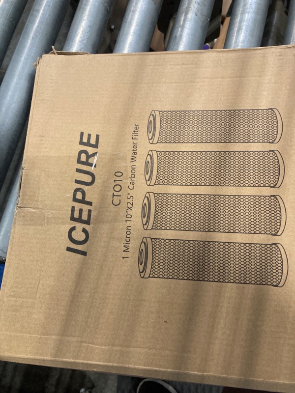 Photo 4 of ***A PIECE IS MISSING***ICEPURE 1 Micron 2.5" x 10" Whole House CTO Carbon Sediment Water Filter Cartridge Compatible with DuPont WFPFC8002, WFPFC9001, SCWH-5, WHCF-WHWC, WHCF-WHWC, FXWTC, CBC-10, RO Unit, Pack of 4