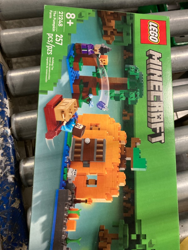 Photo 2 of ***FACTORY SEALED PRODUCT*** LEGO Minecraft The Pumpkin Farm Building Toy, Hands-on Action in The Swamp Biome Featuring Steve, a Witch, Frog, Boat, Treasure Chest and Pumpkin Patch, Halloween Toy for Kids Ages 8 and up, 21248