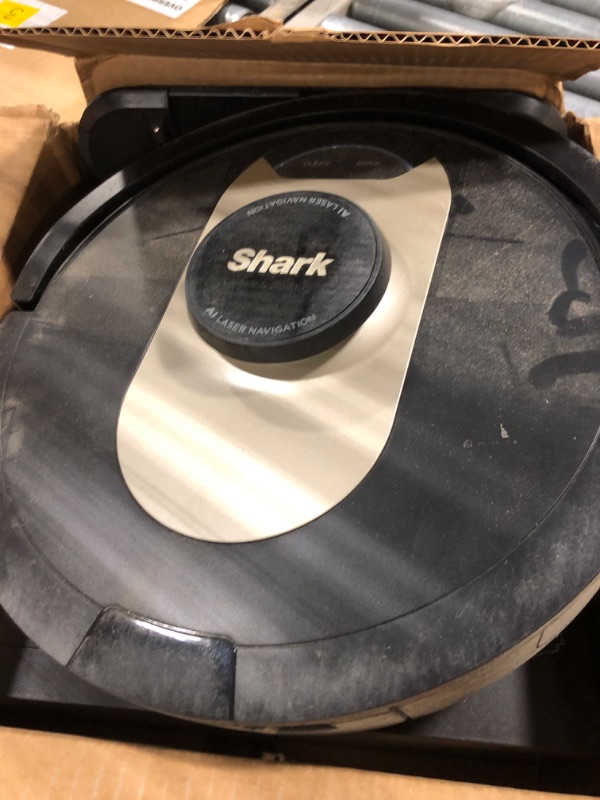 Photo 2 of ***VERY USED AND DIRTY PRODUCT*** Shark AV2501AE AI Robot Vacuum with XL HEPA Self-Empty Base, Bagless, 60-Day Capacity, LIDAR Navigation, Perfect for Pet Hair, Compatible with Alexa, Wi-Fi Connected, Carpet & Hard Floor, Black