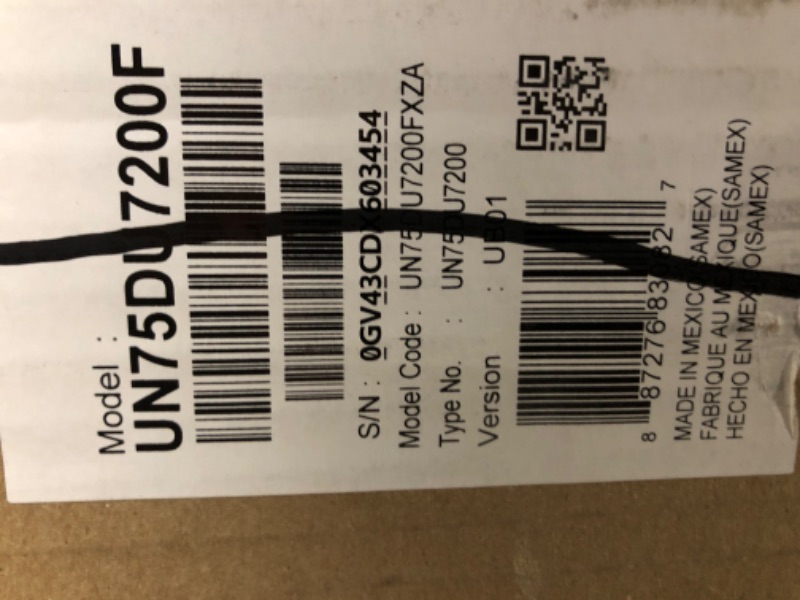 Photo 3 of ***FACTORY SEALED***SAMSUNG 75-Inch Class Crystal UHD 4K DU7200 Series HDR Smart TV w/Object Tracking Sound Lite, PurColor, Motion Xcelerator, Mega Contrast, Q-Symphony (UN75DU7200, 2024 Model) ***TRUCK NEEDED***
