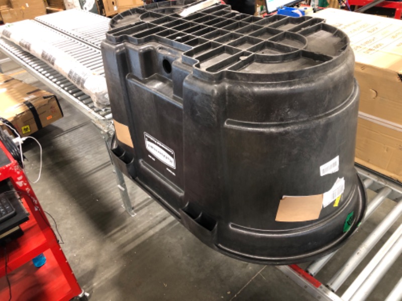 Photo 2 of ***missing plug*** Rubbermaid Commercial Products Stock Tank, 100-Gallons, Structural Foam, Heavy Duty Container, for Livestock/Animal/Cattle Feed & Water, Outdoor Homemade Pool/Hot Tub/Bathtub, & Pet Cleaning/Dog Wash