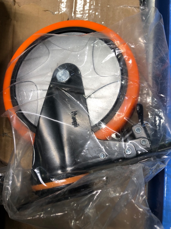 Photo 1 of 6 inch Heavy Duty Casters Load 2800lbs,Perfect Design Structure in Lockable Bearing Caster Wheels with Brakes,Swivel Casters for Furniture and Workbench,Set of 4 (Free Screws)