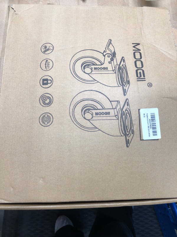 Photo 1 of 6 inch Heavy Duty Casters Load 2800lbs,Perfect Design Structure in Lockable Bearing Caster Wheels with Brakes,Swivel Casters for Furniture and Workbench,Set of 4 (Free Screws)