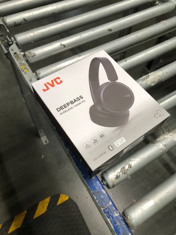 Photo 4 of ***no USB charger*** JVC Deep Bass Wireless Headphones, Bluetooth 5.2, Built-in EQ (Bass/Clear/Normal), Multi-Point Connection, Voice Assistant Compatible, 35 Hour Battery Life - HAS36WB (Black)