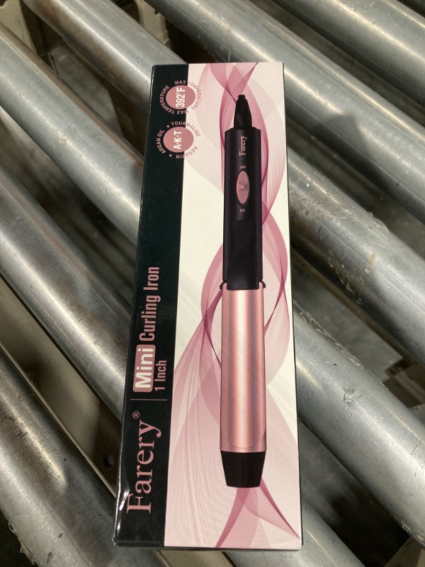 Photo 2 of 1 Inch Dual Voltage Ceramic Curling Iron with Keratin & Argan Oil, Mini Hair Curler, Travel Size with Storage Bag