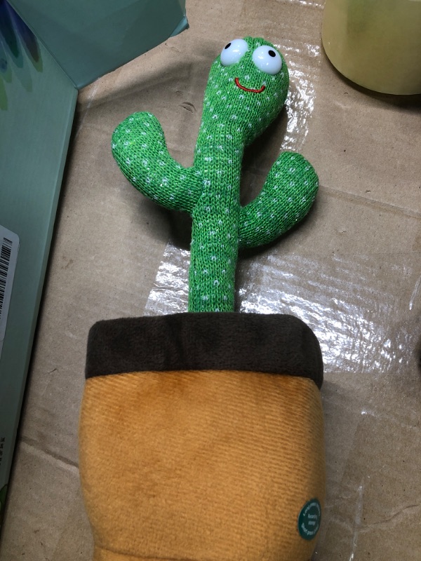 Photo 2 of [Update Volume Adjustable] Talking Cactus Toy Mimics Back, Gift Package Repeat Talking Cactus Plush Toys - Talking Sing+Repeat+Dancing+Recording+Rainbow Led Cactus Toy(15 Second Recording)