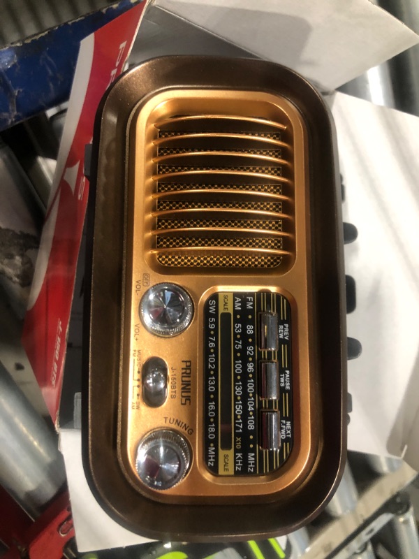 Photo 3 of ?2024 Newest? PRUNUS J-150 Small Retro Vintage Radio Bluetooth, Portable Radio AM FM Transistor with Best Sound, Solar/Battery Operated Radio/Rechargeable Radio, TWS, Support TF Card/USB Playing