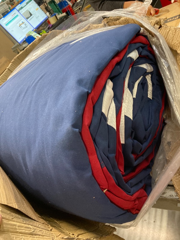 Photo 3 of ***VERY DAMAGE BOX / NO RETURN*** American Flag for Outside 30x50 ft, Super Tough Tearproof Spun Polyester US Flag, Giant High Wind United States Flags, Embroidered Stars, Sewn Stripes, Brass Grommets Most Drouble Outdoor USA Flag