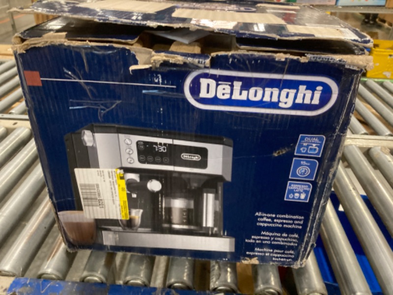 Photo 5 of ***DAMAGE ON THE BOX*** DeLonghi BCO430 Combination Pump Espresso and 10-Cup Drip Coffee Machine with Frothing Wand