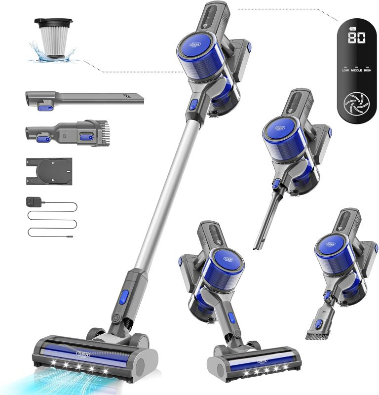Photo 1 of **SIMILAR TO PICTURE DIFFERENT MODEL, MISSING PARTS WRONG BOX **Cordless Vacuum Cleaners for Home | 400W Powerful Stick Vacuum | Long Runtime Detachable Battery | LED Display | Deep Clean for Pet Hair Hard Floor Carpet