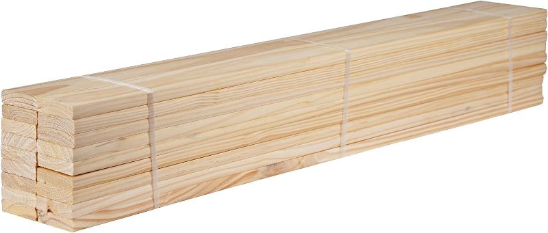 Photo 1 of **** SIMILAR***** Palace Imports Pack of 18 Loose 100% Solid Pine Wood Slats for Twin Size Beds and Bunk Beds, 39.5”L x 2.75”W x 0.75”H