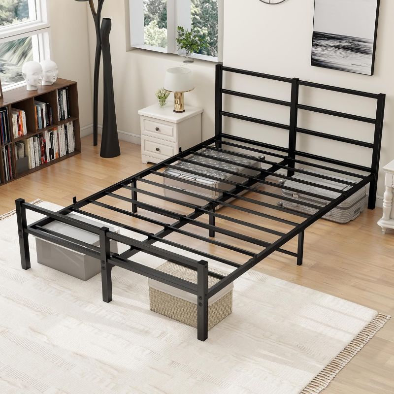 Photo 1 of ****SIMILAR***** DUMEE KING Size Bed Frame with Headboard and Footboard, Metal Bed Frames Full Size Under Bed Storage No Box Spring Needed, Enhanced Support Stable Noise...