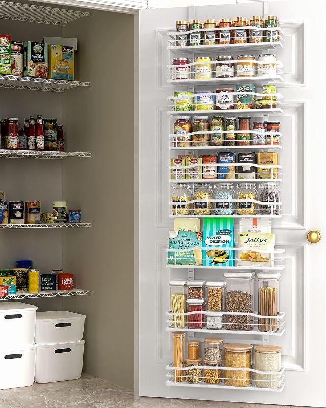 Photo 1 of ****SIMILAR*** Moforoco White 9-Tier Over The Door Pantry Organizer, Pantry Organization And Storage, Metal Hanging Spice Rack Shelves Door, Home & Kitchen Essentials, Laundry Room Bathroom Organization