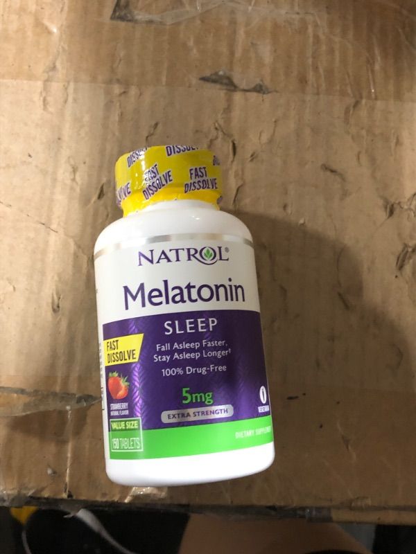 Photo 1 of Melatonin 3 mg Fast Dissolve Tablets Strawberry