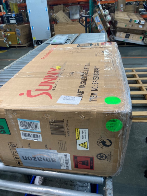 Photo 1 of Sunny Health & Fitness SMART Elliptical Machine, Total Body Cross Trainer with Hyper-Quiet Magnetic Belt Drive, Low Impact Exercise Equipment and Exclusive SunnyFit App Enhanced Bluetooth Connectivity.....Missing left handlebar
