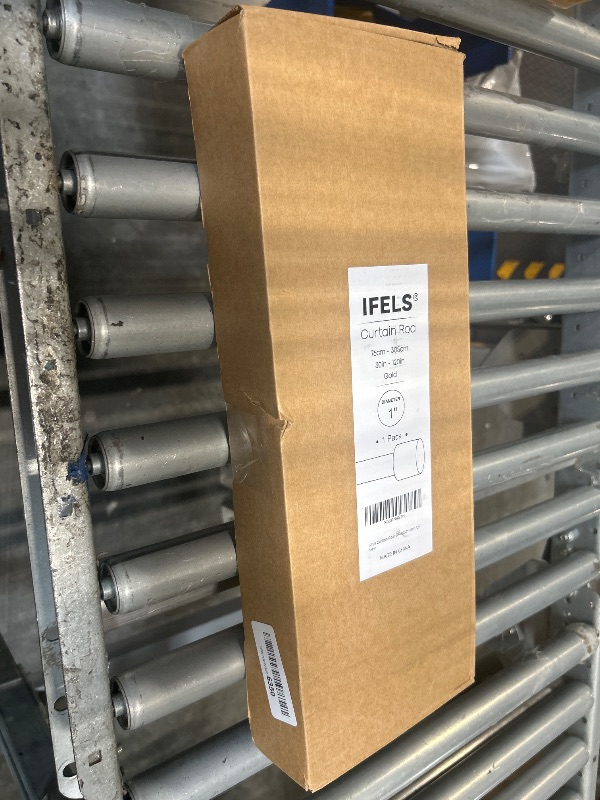 Photo 1 of IFELS Heavy Duty Curtain Rods for Windows 66 to 120 Inch, 1 Inch Gold Curtain Rods for Outdoor, Farmhouse, Bedroom, Kitchen, Living Room, Adjustable Easy Install Curtain Rods (A2,Gold,30"-120")