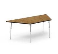 Photo 1 of ***No legs, just the table top**** Trapezoid Activity Table Top, Reversible, Grey/Oak