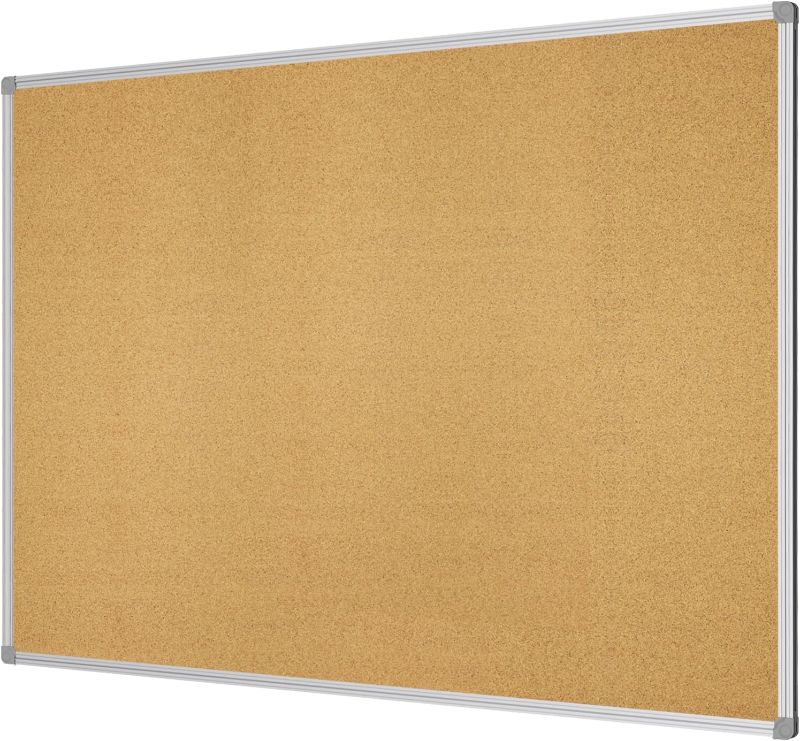 Photo 1 of  Corkboard Bulletin Board, 47 x 70  Inch Cork Board, Notice Message Pin Board, Silver Aluminium Frame