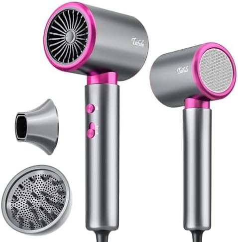 Photo 1 of 
Click image to open expanded view
Professional 1875W High-Speed Low Noise Ionic Hair Dryer with Diffuser for Home and Travel - 110,000 RPM, Suitable for Women and Men