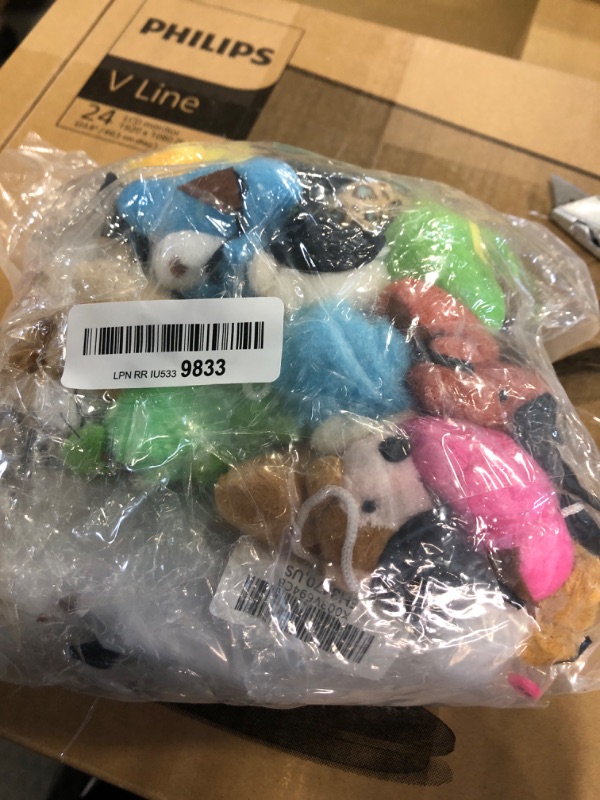 Photo 1 of Fovths 24 Pieces Halloween Mini Stuffed Animals Plush Toy with Witch Hat Broom Cards Keychain for Kids Boys Girls Halloween Stuffed Party Favors