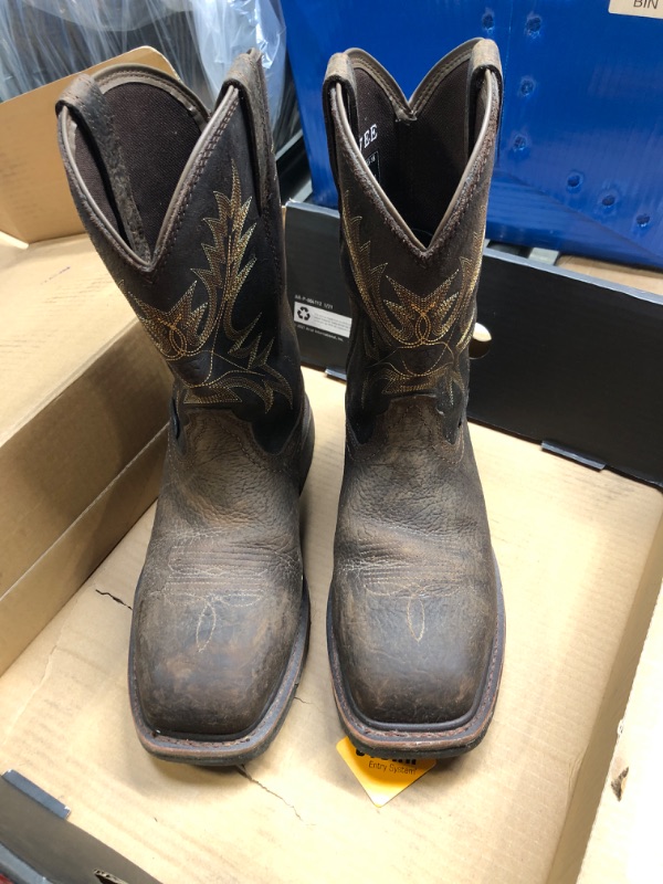 Photo 3 of Ariat Mens WorkHog Wide Square Toe Waterproof Composite Toe Work Boot Bruin Brown/Coffee 7 Wide